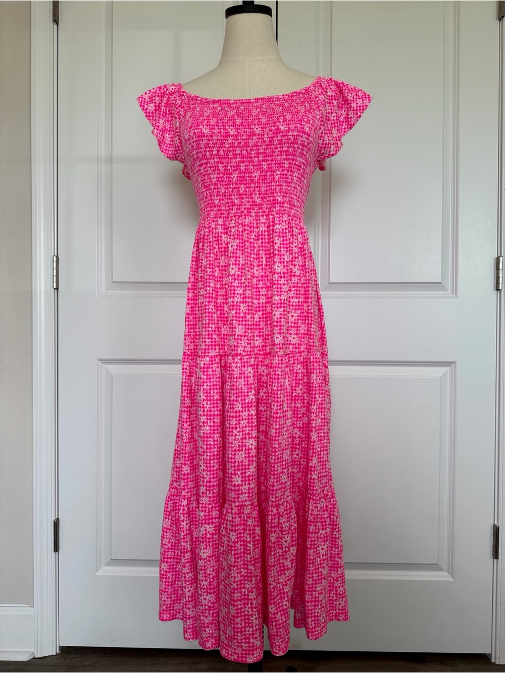 Lilly Pulitzer Pink Floral-Print Maxi Dress
